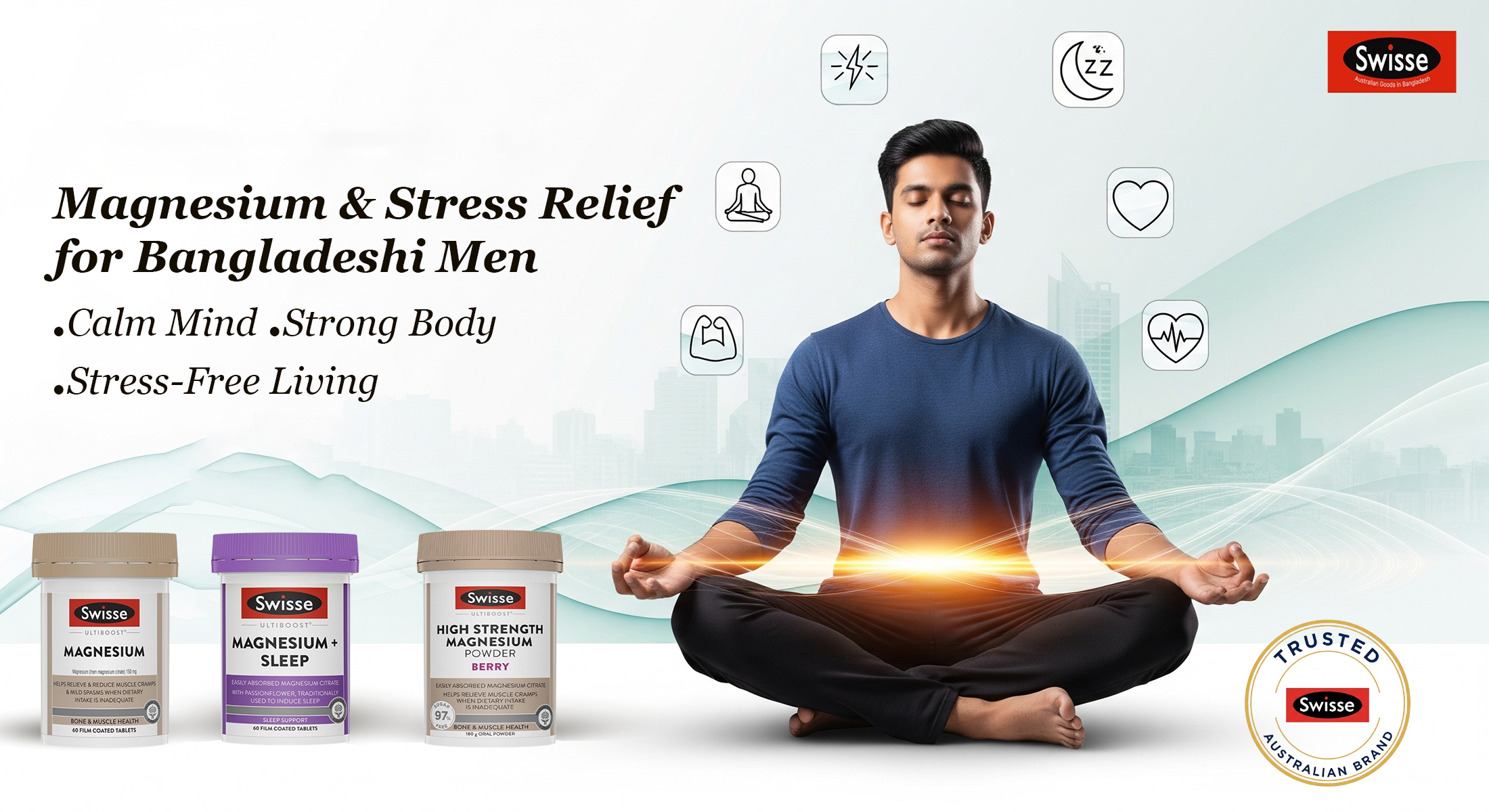 Magnesium & Stress Relief for Bangladeshi Men Magnesium & Stress Relief for Bangladeshi Men