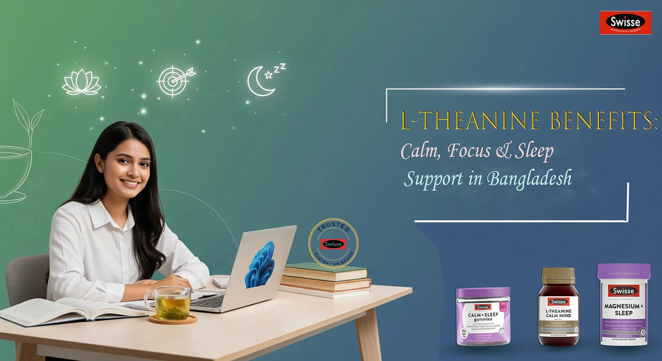 L-Theanine Benefits: Calm, Focus & Sleep Support in Bangladesh L-Theanine Benefits: Calm, Focus & Sleep Support in Bangladesh
