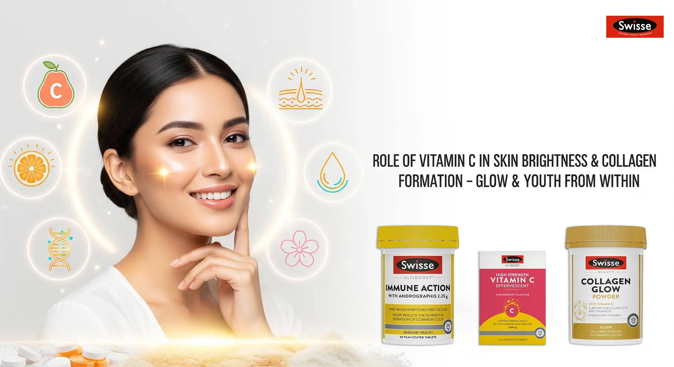 Role of Vitamin C in Skin Brightness & Collagen Formation Role of Vitamin C in Skin Brightness & Collagen Formation