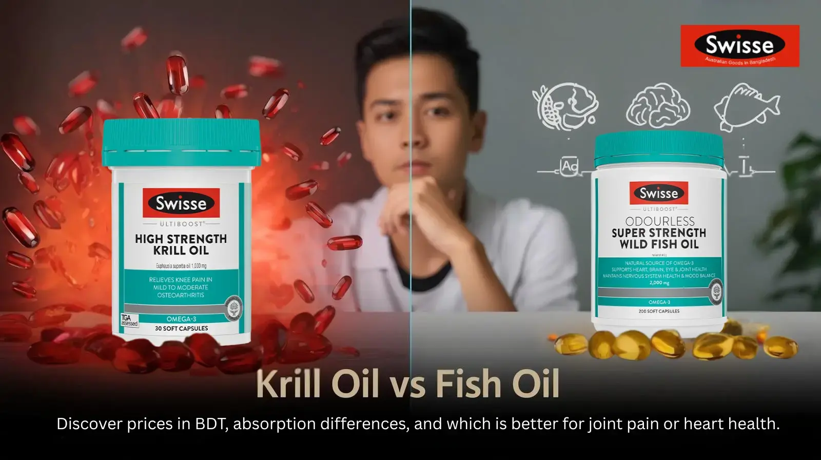 Swisse Krill Oil vs Fish Oil: Price in Bangladesh, Benefits & Which is Best for You?
