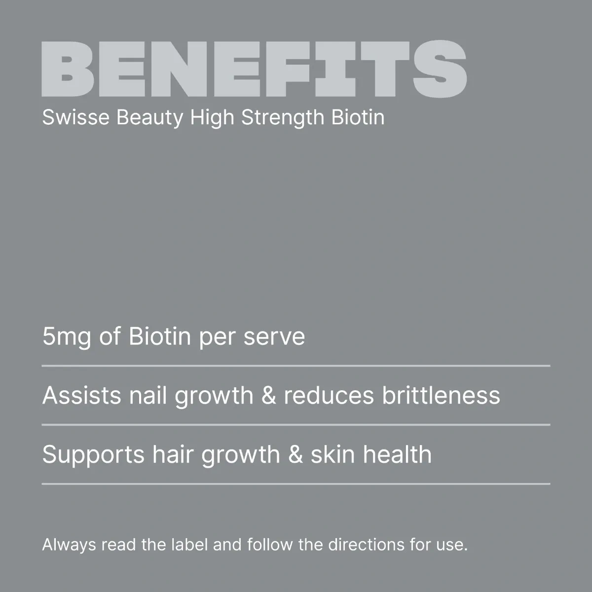 Swisse Beauty High Strength Biotin