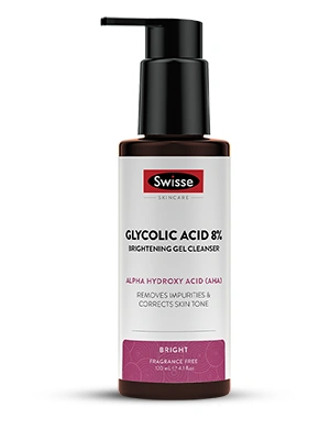Swisse Skincare Glycolic Acid 8% Brightening Gel Cleanser