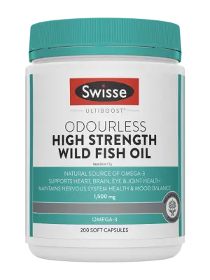 Swisse Ultiboost Odourless High Strength Wild Fish Oil