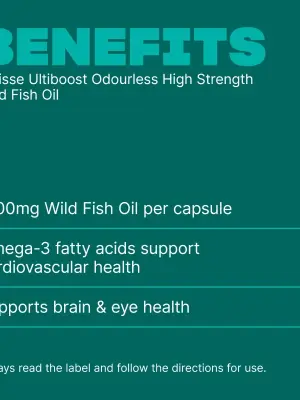 Swisse Ultiboost Odourless High Strength Wild Fish Oil