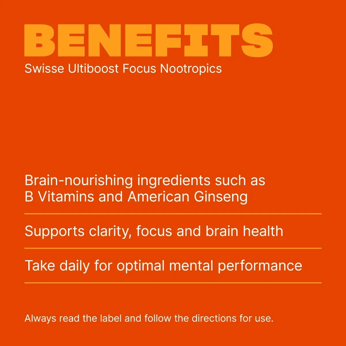 Swisse Ultiboost Focus Nootropics