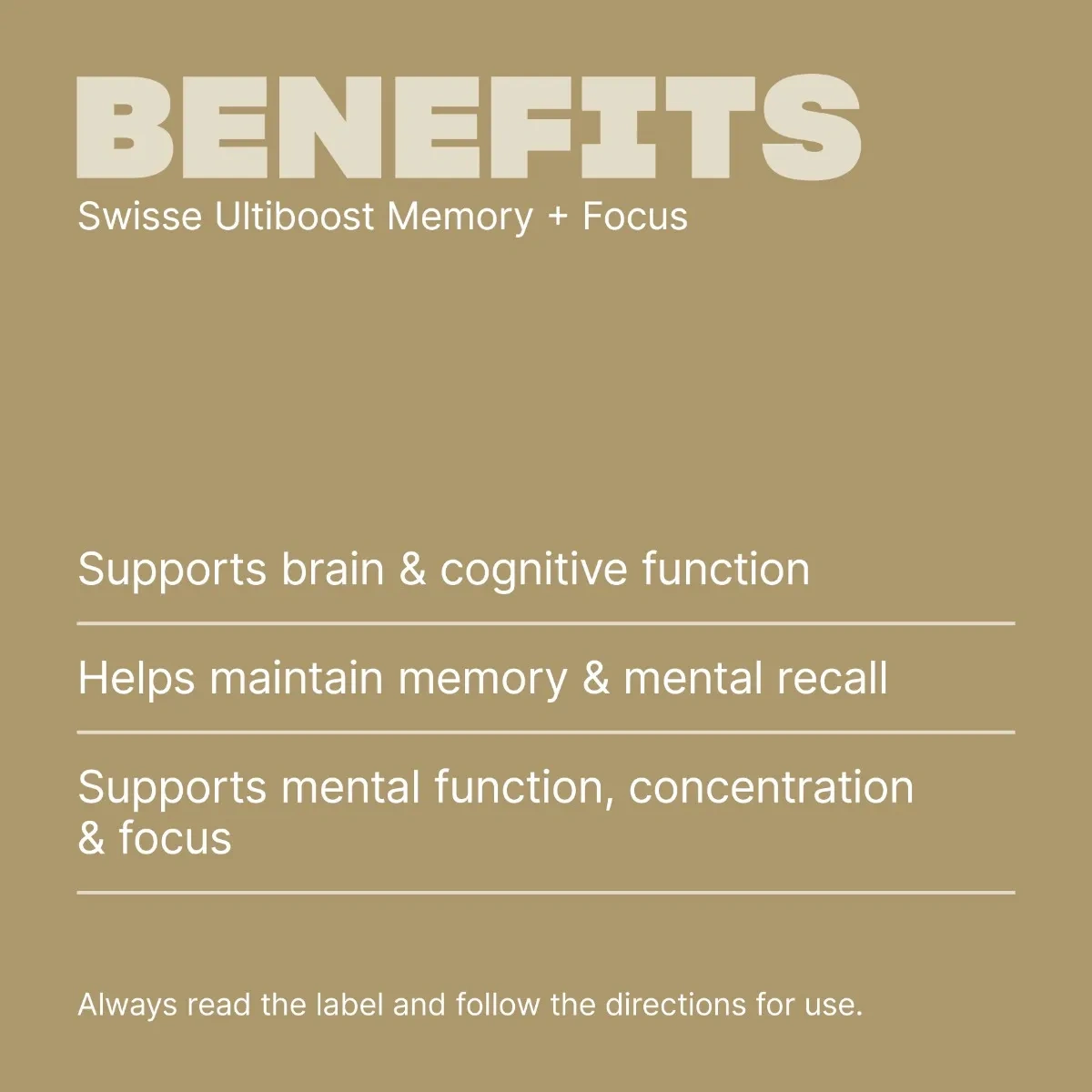 Swisse Ultiboost Memory + Focus