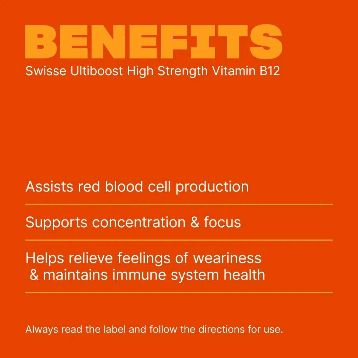 Swisse Ultiboost High Strength Vitamin B12