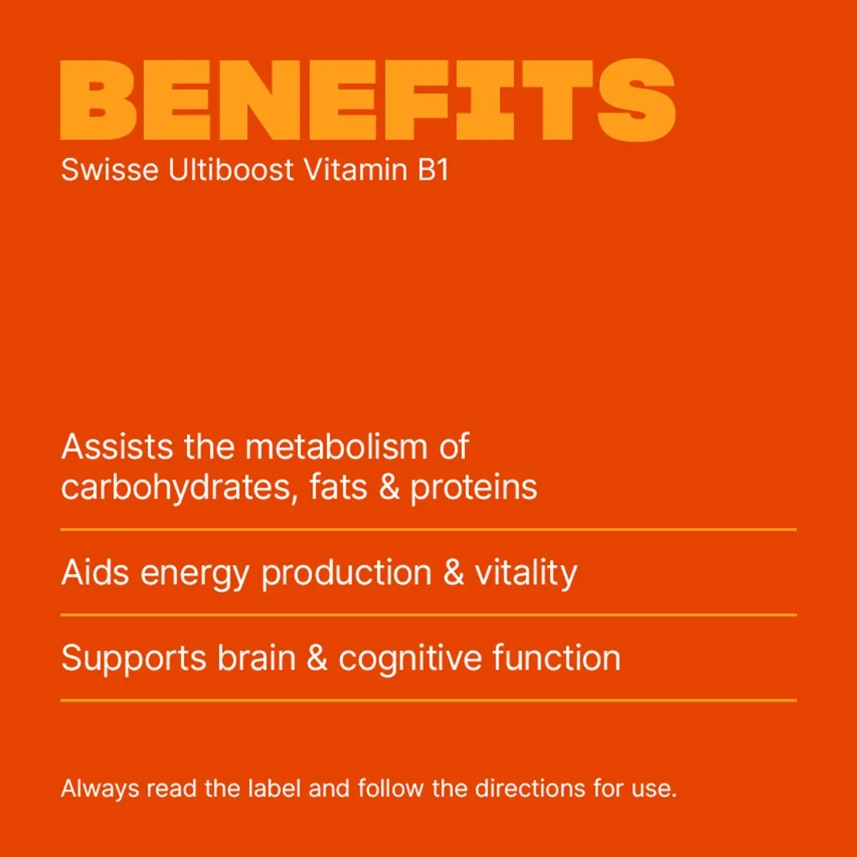 Swisse Ultiboost Vitamin B1