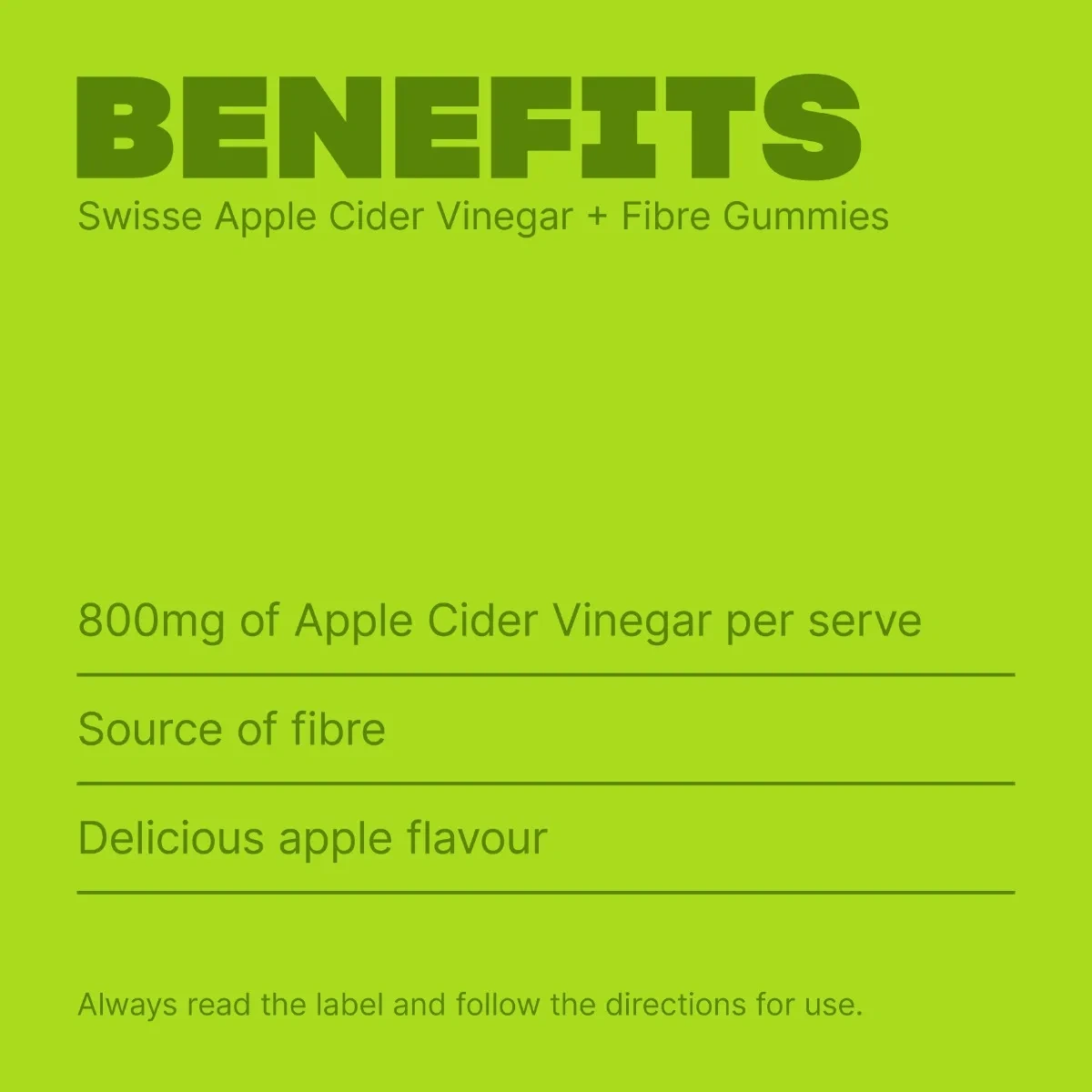 Swisse Apple Cider Vinegar + Fibre Gummies