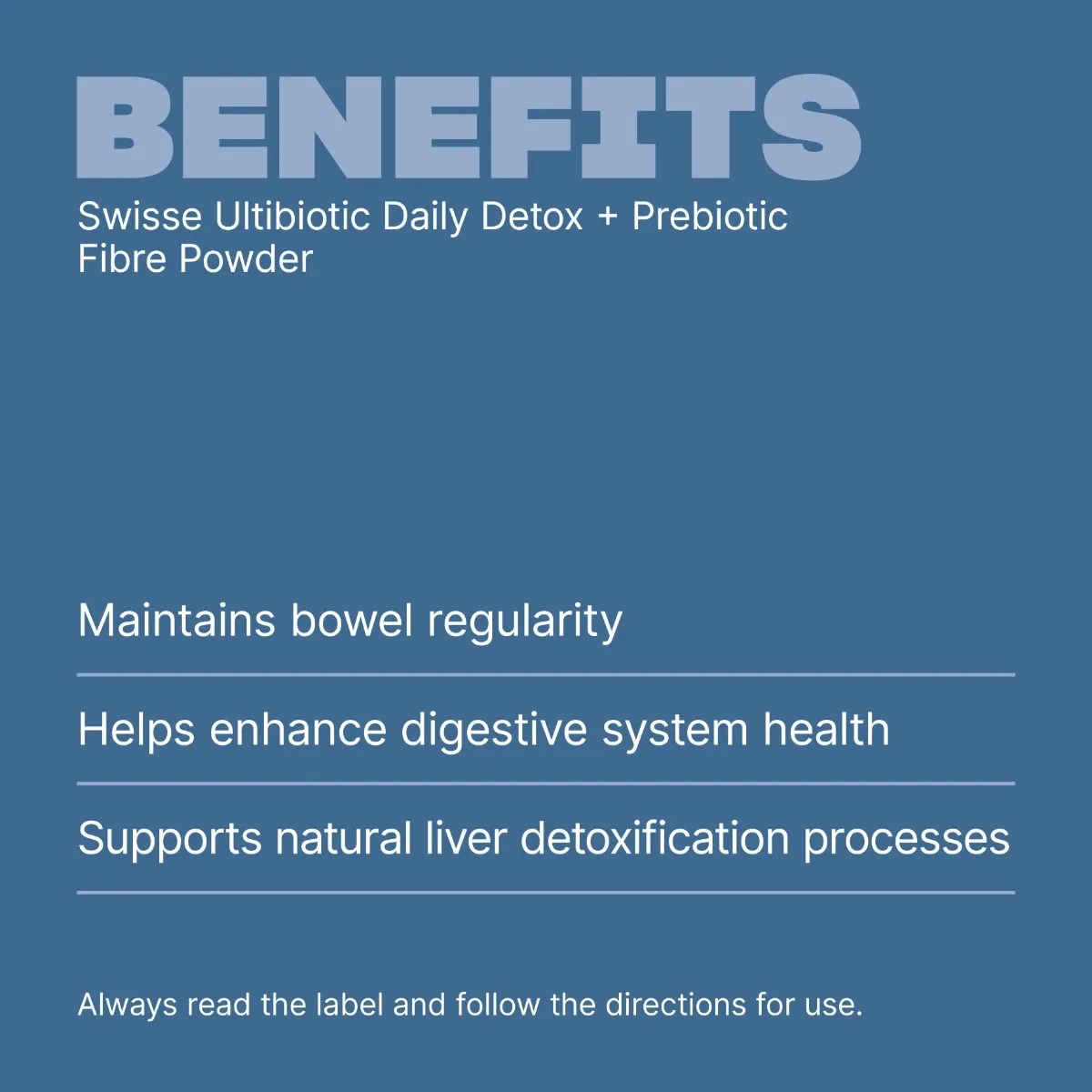 Swisse Ultibiotic Daily Detox + Prebiotic Fibre Powder