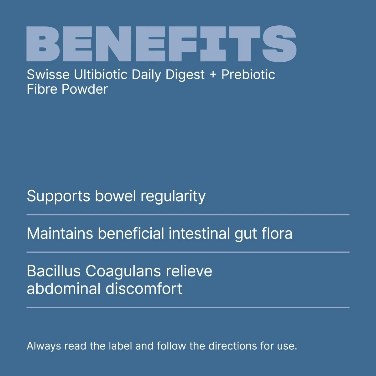 Swisse Ultibiotic Daily Digest + Prebiotic Fibre Powder