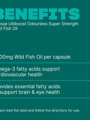 Swisse Ultiboost Super Strength Odourless Wild Fish Oil