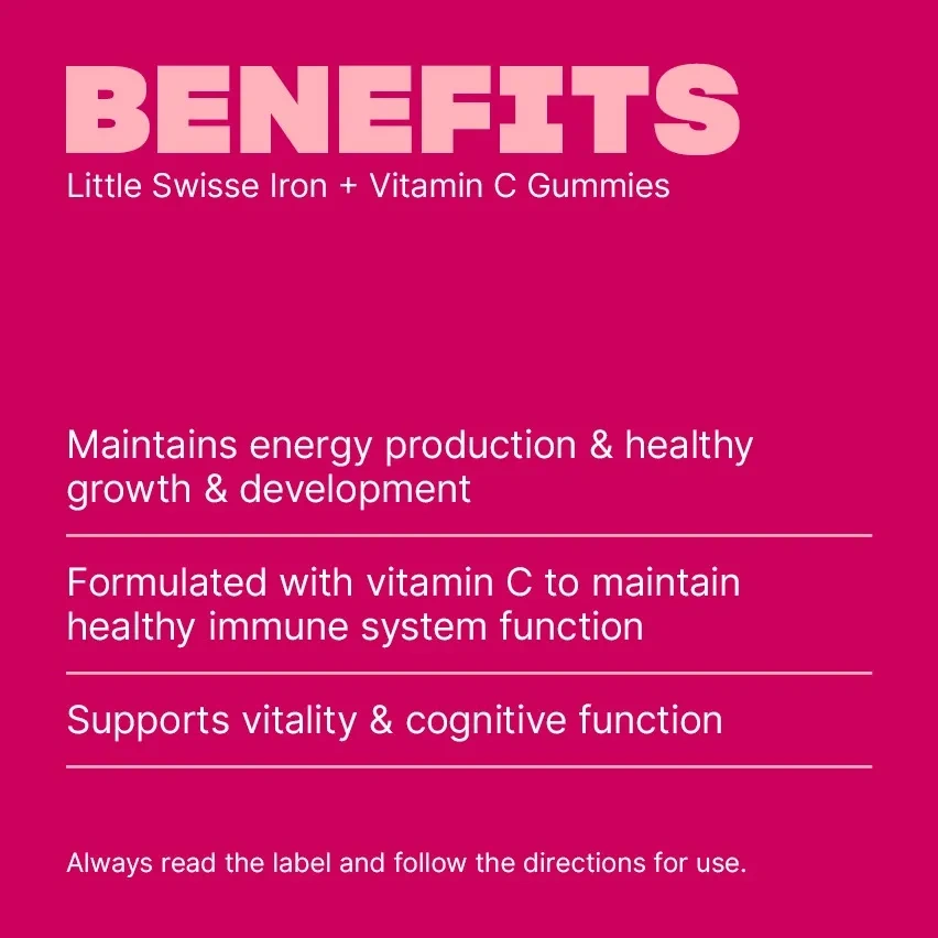 Little Swisse Iron + Vit C Gummies
