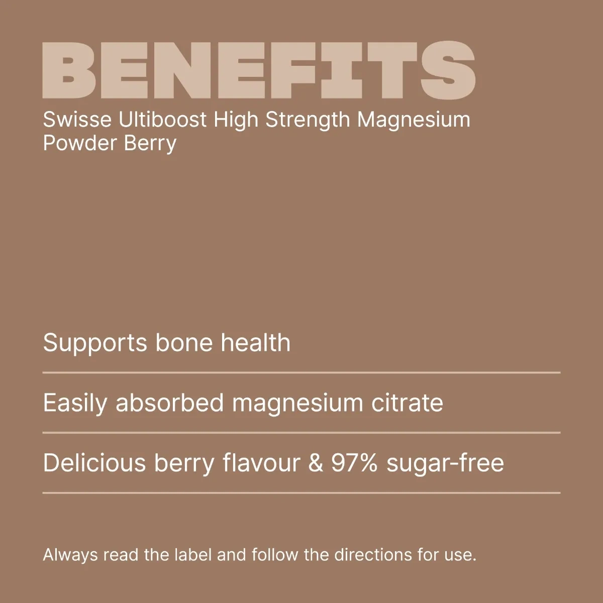 Swisse Ultiboost High Strength Magnesium Powder Berry