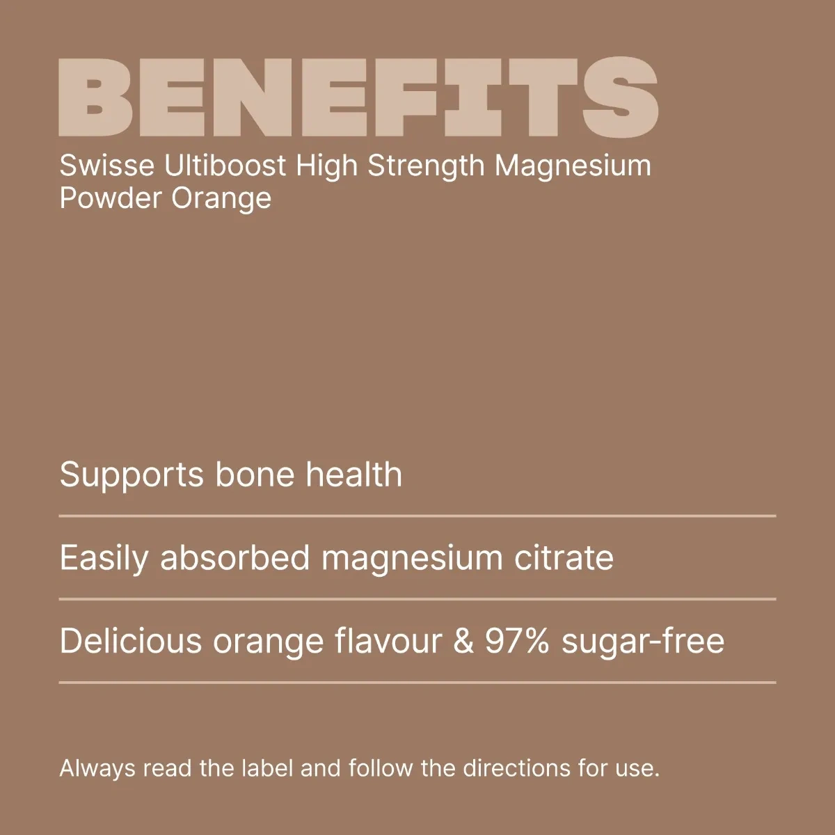 Swisse Ultiboost High Strength Magnesium Powder Orange