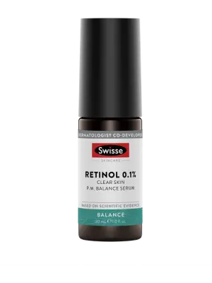 Swisse Skincare Retinol 0.1% Clear Skin P.M. Balance Serum – 30mL