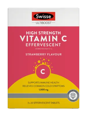 Swisse Ultiboost High Strength Vitamin C Effervescent – 60 Tablets