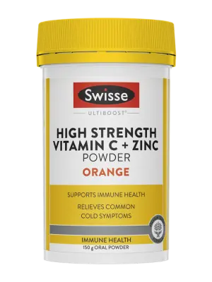 Swisse Ultiboost High Strength Vitamin C + Zinc Powder Orange – 150g Oral Powder