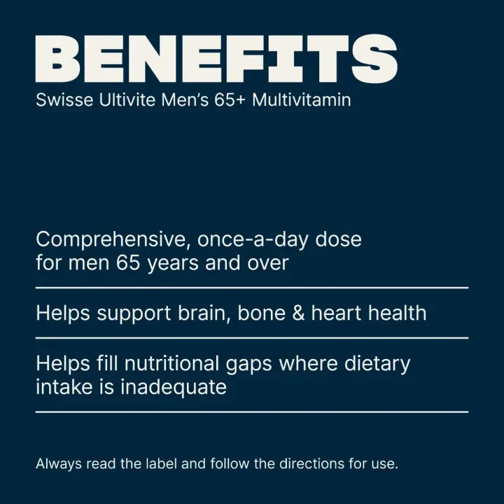 Swisse Ultivite Men’s 65+ Multivitamin - 60 Tablets